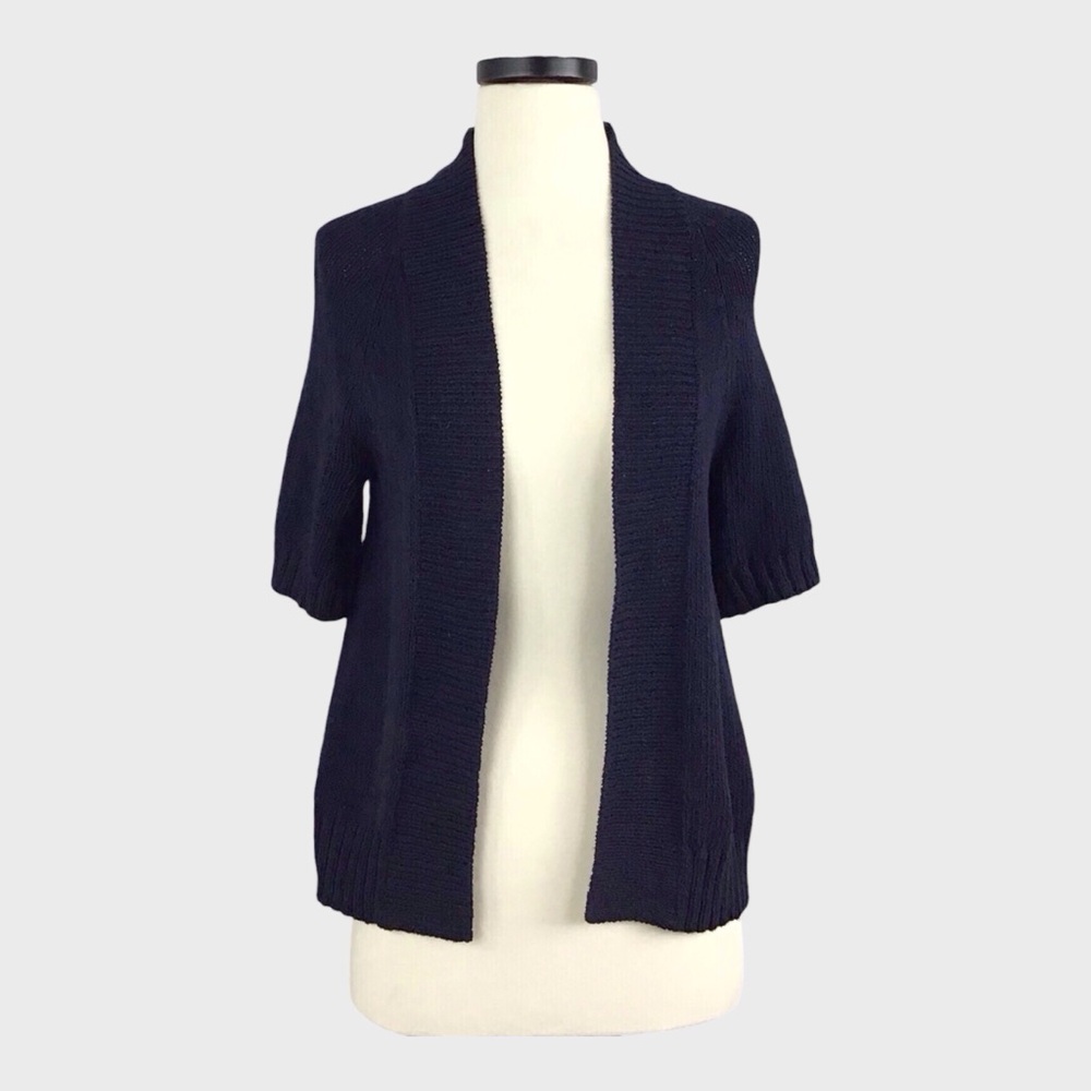 J Crew 100% Cotton Knit Short Sleeve Open Front Cardigan